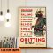 Samurai Warrior Quitting Is Not Acceptable Poster Motivational Quotes