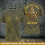 Personalized Freemason 3D AOP Polo Shirt