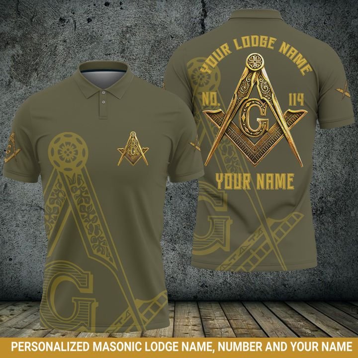 Personalized Freemason 3D Aop Polo Shirt
