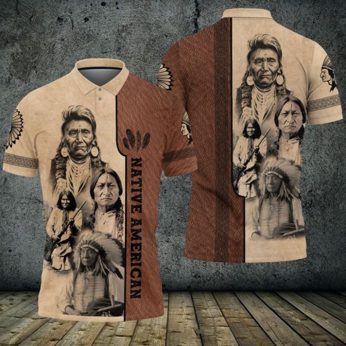 Native American Founding Fathers 3D Aop Polo Shirt