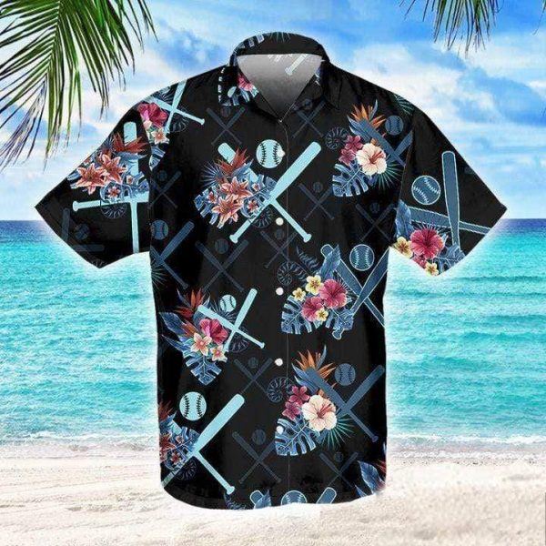 Floral Baseball Tropical Vibe Hawaiian Aloha Shirts