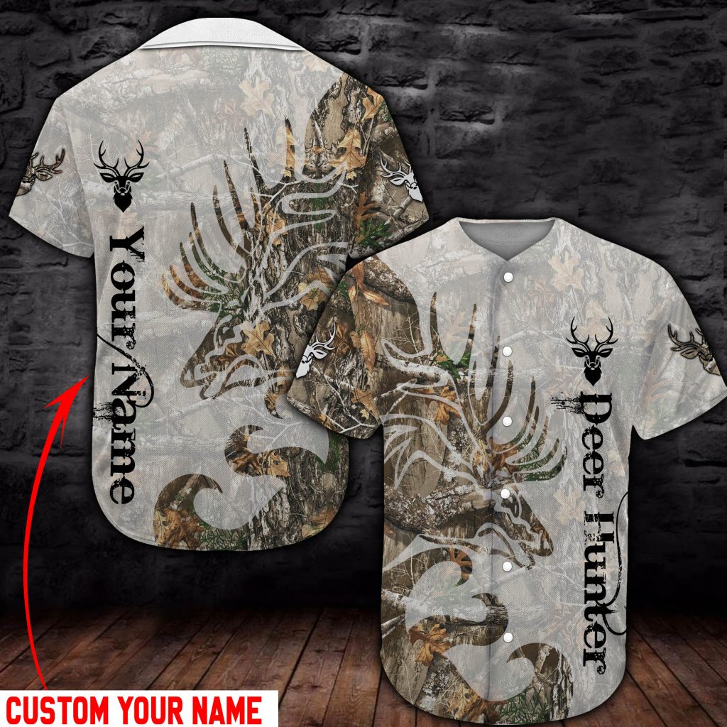 Deer Hunter Custom Baseball Shirt 3D Design All Over Printed
