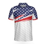 American Flag Golf Texture 3D AOP Polo Shirt