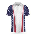Golf Texture American Flag 3D AOP Polo Shirt