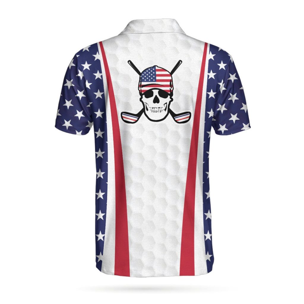 Golf Texture American Flag 3D Aop Polo Shirt