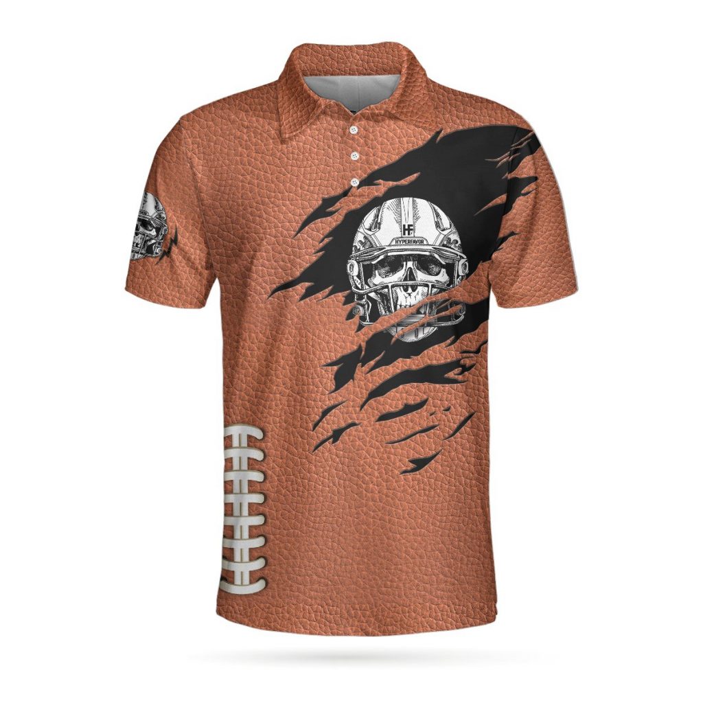 American Football Texture 3D All Over Printed Short Sleeve Polo Shirt