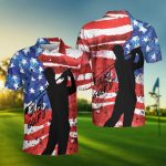 American Golfer Just Golf It 3D Short Sleeve Golf Polo Shirt