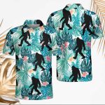 Bigfoot Tropical 3D All Over Printed Short Sleeve Polo Shirt