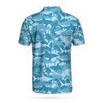 Camouflage Ocean Shark Pattern 3D AOP Polo Shirt