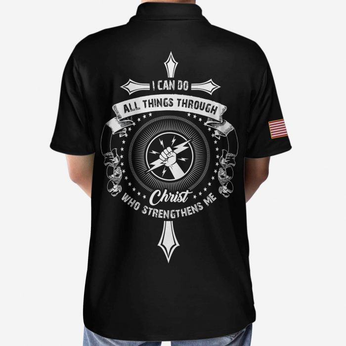 Personalized Electrician I Can Do All Things 3D Short Sleevepolo Shirt