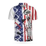 Golf I Like It Rough American Flag 3D AOP Polo Shirt