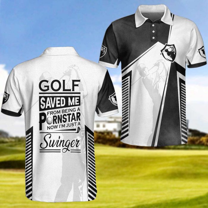 Golf Saved Me 3D Aop Polo Shirt