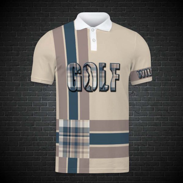 Golfer Polo Shirt, Golf American Flag Custom Your Name