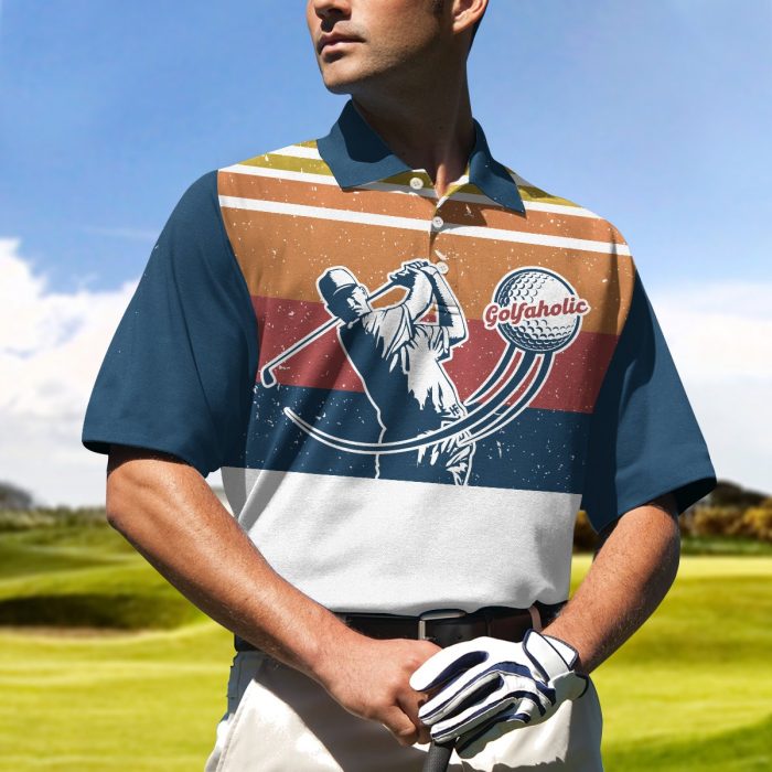 Never Underestimate An Old Man With A Golf Club Vintage 3D Polo Shirt