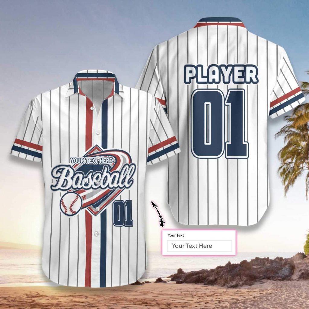 Personalized Baseball Lover Hawaiian Aloha Shirts Custom Your Text