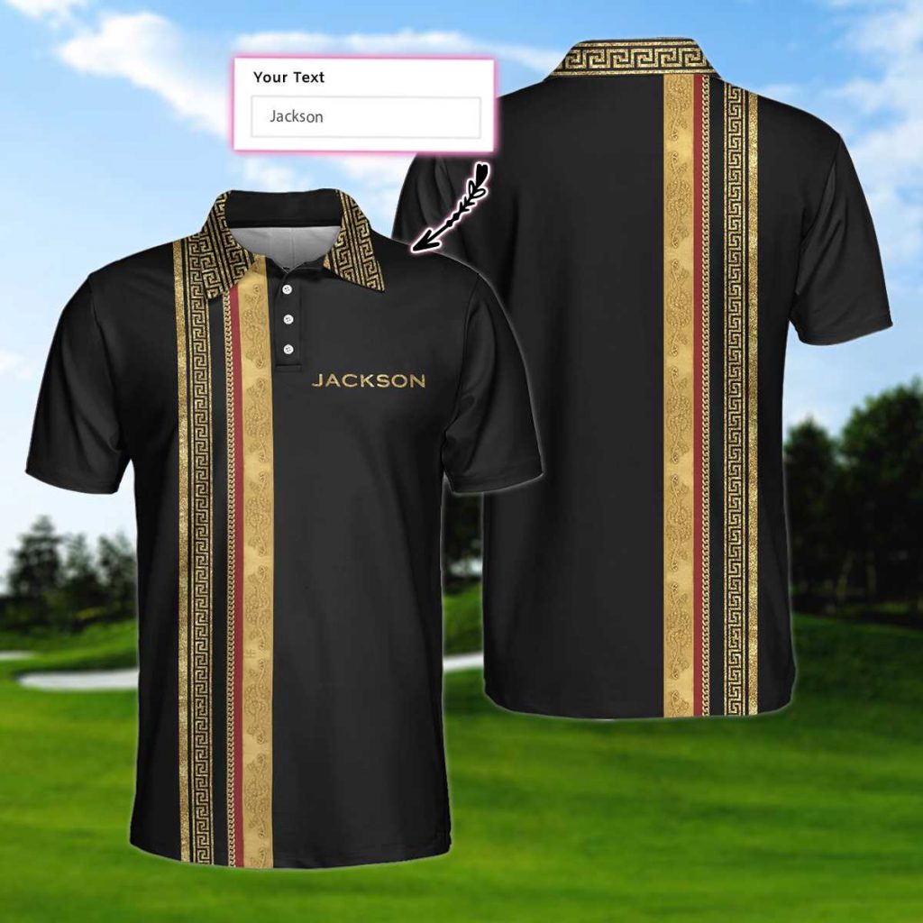 Personalized Luxury Baroque Pattern Golf 3D Aop Polo Shirt
