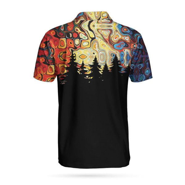 Sky Wavy Abstract Seamless Pattern 3D AOP Polo Shirt