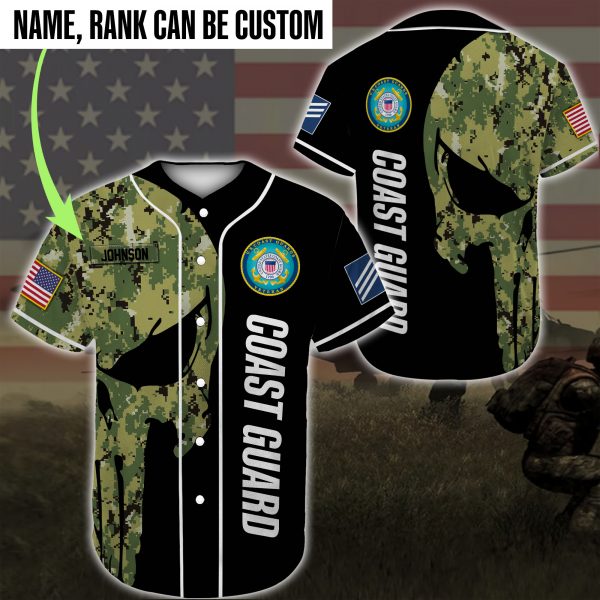 Custom Name Baseball Jersey United States Marine Corps All Over Printed