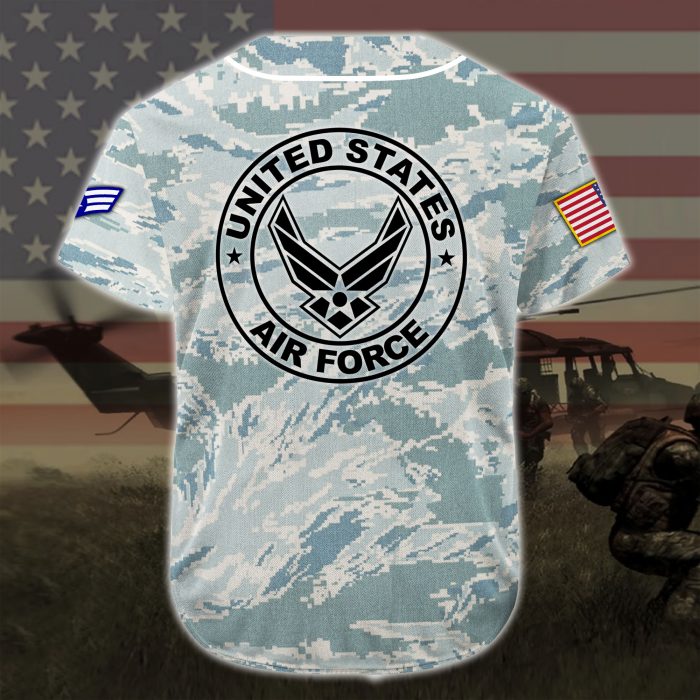 Custom Name Baseball Jersey Us Air Force All Over Printed