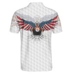 Billiard American Eagle Flag Polo Shirt