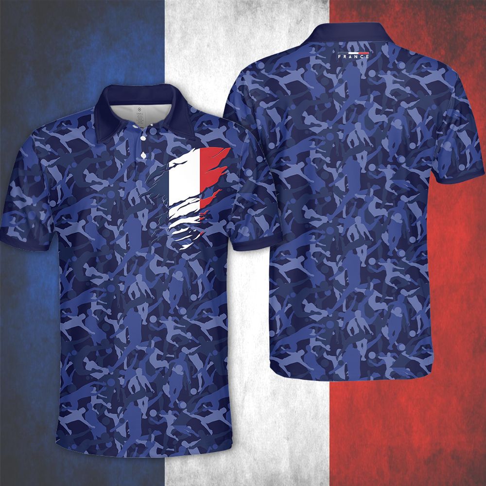 France Football Camouflage Polo Shirt