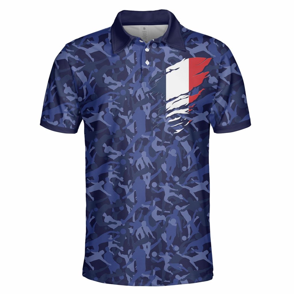 France Football Camouflage Polo Shirt