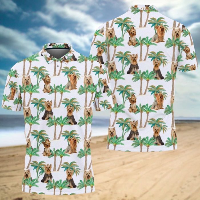 Yorkshire Terrier Shirt – Amazing Yorkshire Terrier Palm Tree Polo Shirt For Dog Lover