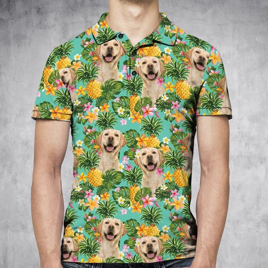 Labrador Retriever Shirt – Awesome Tropical Pineapple Labrador Retriever Polo Shirt For Dog Lover