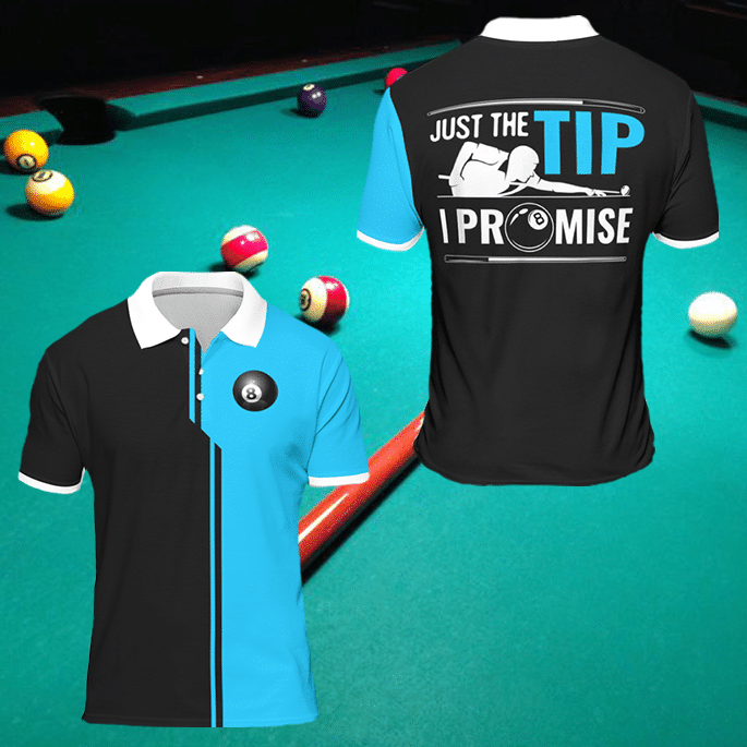 Billiard Shirt – Playing Billiard Pool Hall Just A Tip I Promise Polo Shirt