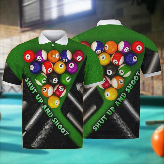 Billiard Shirt – My Balls For Good Luck Billiard Pool Cue Polo Shirt