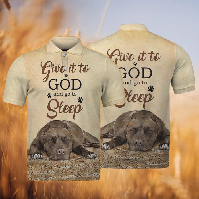 Pitbull Shirt – American Pitbull Terrier Go To Sleep Polo Shirt For Dog Lover