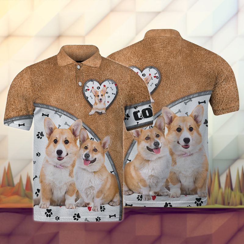 Corgi Shirt – Amazing Welsh Corgi Puppies Polo Shirt For Dog Lover