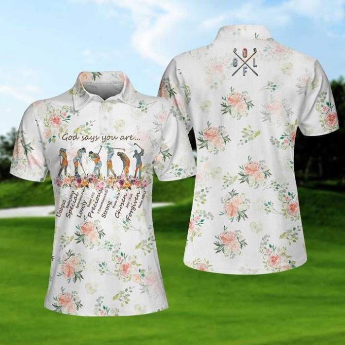Best Golf Shirt – Golf Girl God Says You Are Polo Shirt Gift For Women