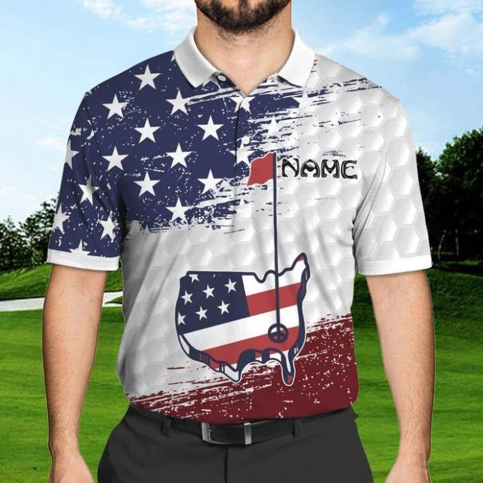 Golf Shirt – Golf Flag Hole Custom Name Polo Shirt Best Gitf Idea For Men And Women