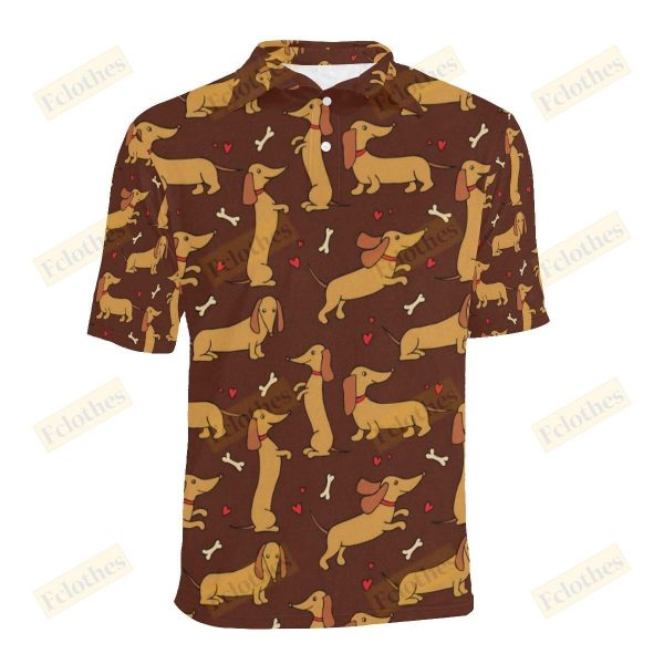 Chihuahua Shirt – Chihuahua Cute Triangle Pattern Short Sleeve Polo Shirt For Dog Lover