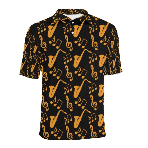Music Shirt – Drum Set Guitar Short Sleeve Street Polo Shirt Gift For Music Lover