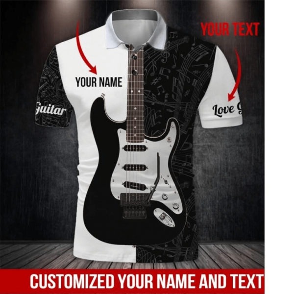 Vintage Guitar Shirt – Premium Unique Guitar Ultra Soft and Comfort Brown Color Polo Shirt