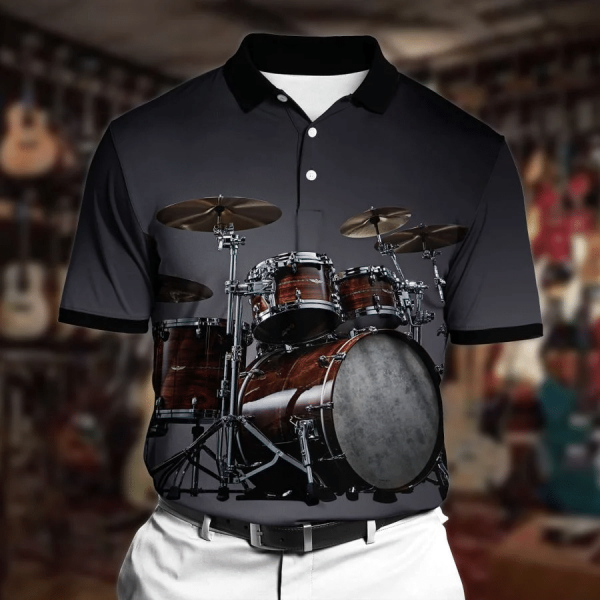 Vintage Guitar Shirt – Premium Unique Guitar Ultra Soft and Comfort Brown Color Polo Shirt