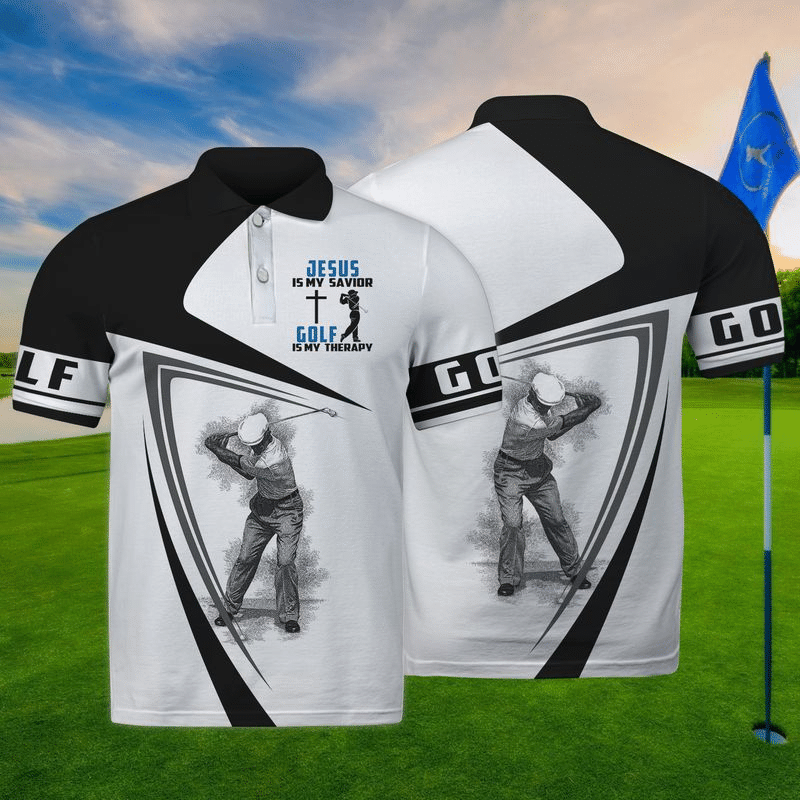Golf Club Shirt – Golf Is My Therapy Polo Shirt For Golfers