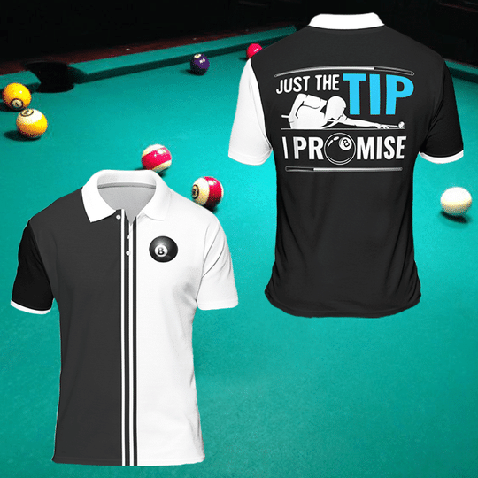 Billiard Shirt – Just The Tip I Promise, Billiard Man Polo Shirt