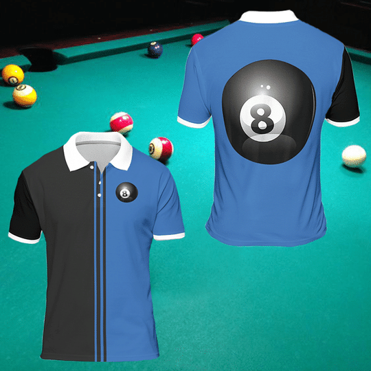 8 Ball Pool Shirts – Billiard Pool Balls Is My Therapy Polo Shirt For Men And Women