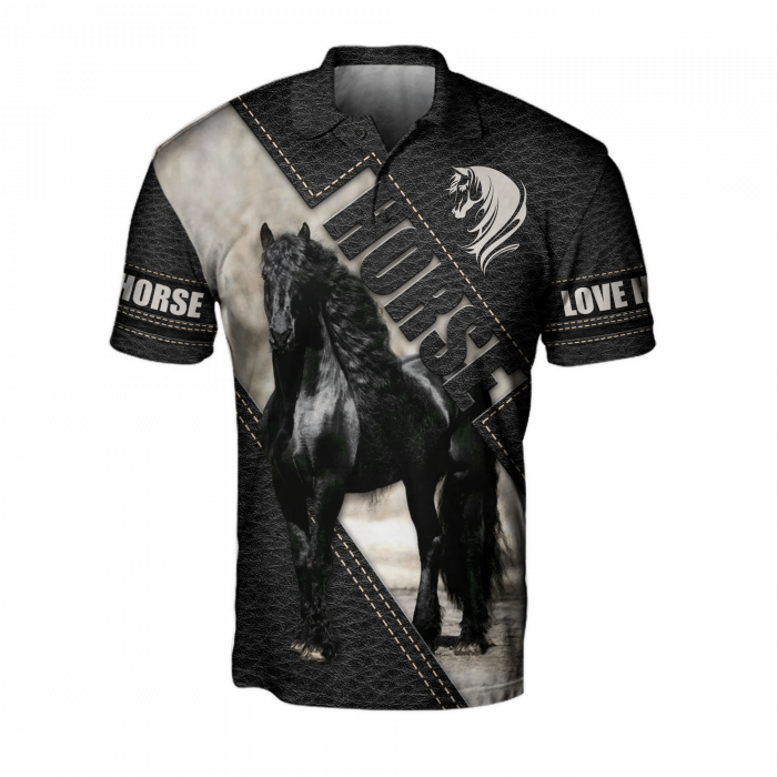 Black Horse Shirt – Life Is Better With A Horse Polo Shirt Best Gift For Horse Owners