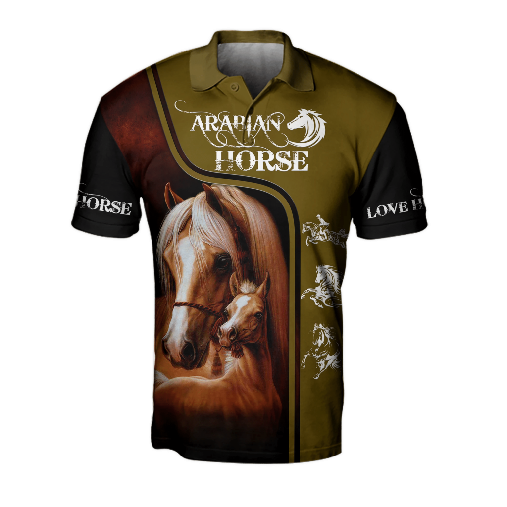 Horse Shirt – Fall In Love With Arabian Horse Polo Shirt Gifts For Horse Lovers