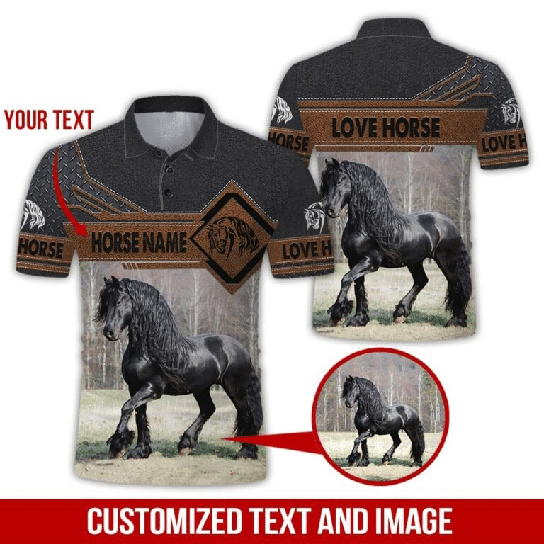 Personalized Horse Shirt – Beautiful Horse Breed 3D Aop Polo Shirt