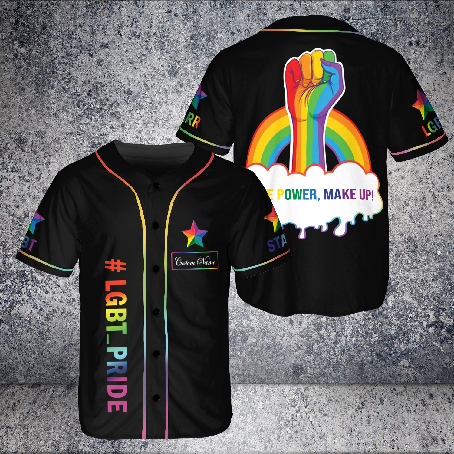 LGBT Pride Rainbow Rays Print Men's Baseball Jersey – Love Mine Gifts
