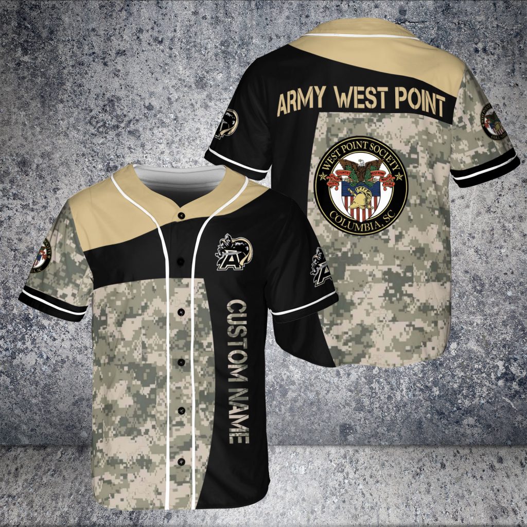 Custom Name Army West Point United States Camor 3D Baseball Jersey