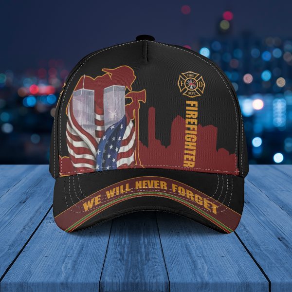 09/11 We Will Never Forget Firefighter Memorial 20th 2021 AOP Baseball Cap Hat