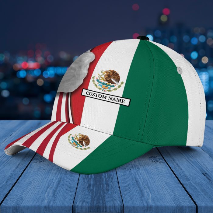 Custom Name Mexico Mexican Hand Nation Flag Aop Baseball Cap Hat