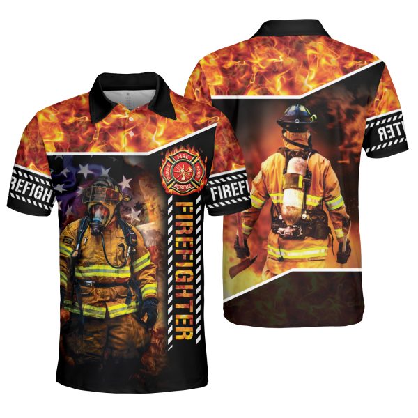 I’m A Firefighter Don’t Stop When I Tried Custom Name AOP Polo Shirt