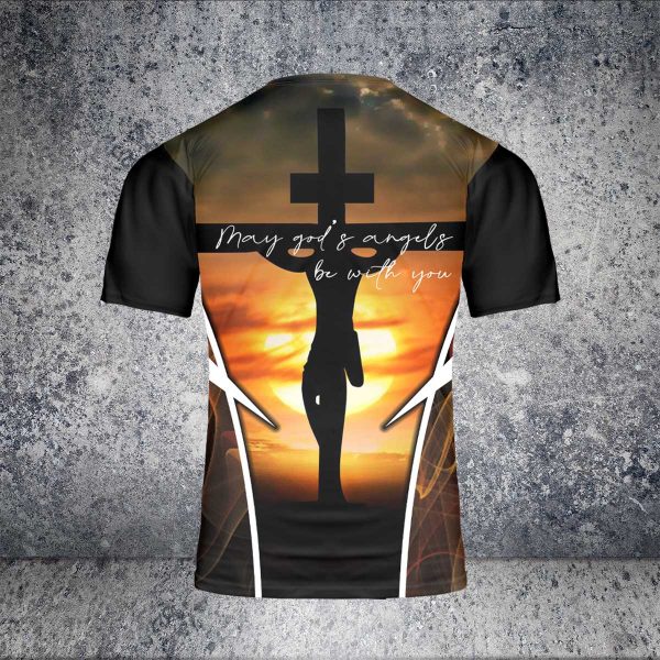 May God’s Angel Be You We Drive Trucking Trucker Unisex AOP 3D T-Shirt